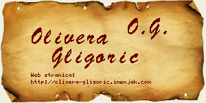 Olivera Gligorić vizit kartica